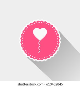 flat heart balloon icon