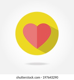 Flat heart icon.