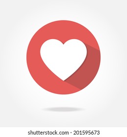 Flat Heart Icon.