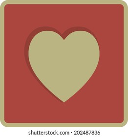 Flat heart icon.