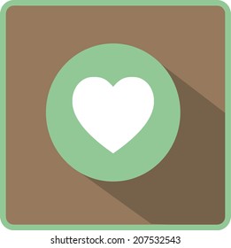 Flaches Herzsymbol.