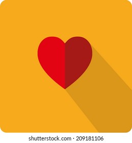 Flat heart icon.