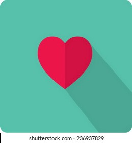 Flat Heart Icon.