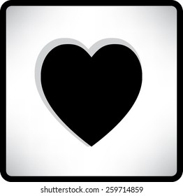 Flat heart icon.