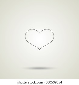 Flat heart icon.