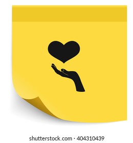 Flat heart icon.