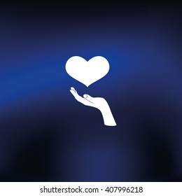Flat heart icon.