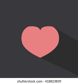 Flat heart icon.
