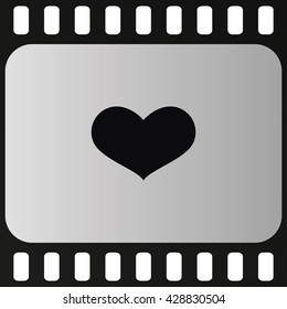 Flat heart icon.