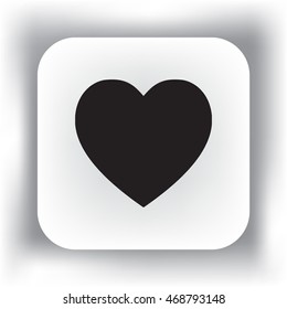 Icono de corazón plano.