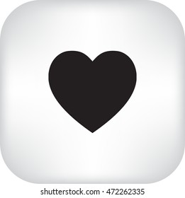 Flat heart icon.