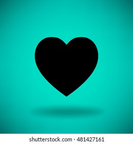 Flat heart icon.