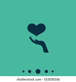 Flat heart icon.