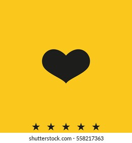 Flat heart icon.