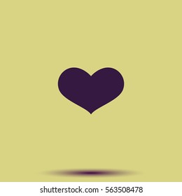 Flat heart icon.
