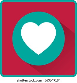 Flat heart icon.