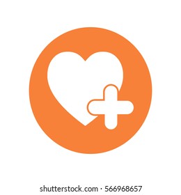 Flat heart icon.