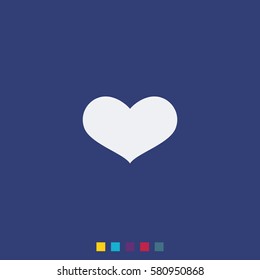 Flat heart icon.