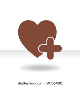 Flat heart icon.