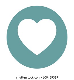 Flat heart icon.