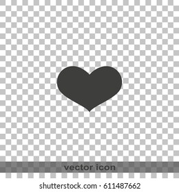Flat heart icon.