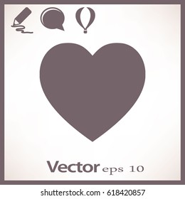 Flat heart icon.