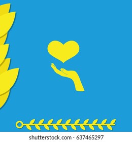 Flat heart icon.