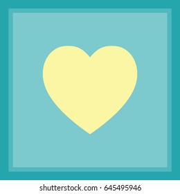 Flat heart icon.