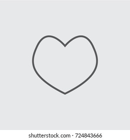 Flat heart icon.