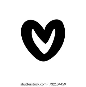 Flat heart icon