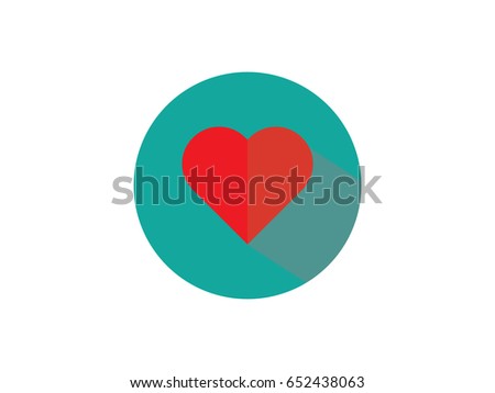 Flat heart icon.