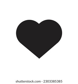 Flat heart icon symbol vector Illustration.