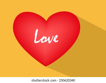 flat heart icon, heart vector, happy valentines day
