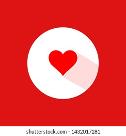 Flat heart icon vector vintage