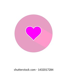 Flat heart icon vector vintage