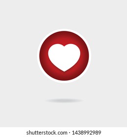 flat heart icon for web.Vector illustration