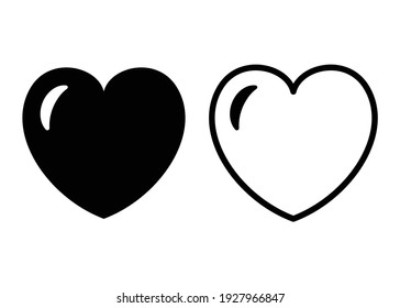 Flat heart icons. vector illustration.