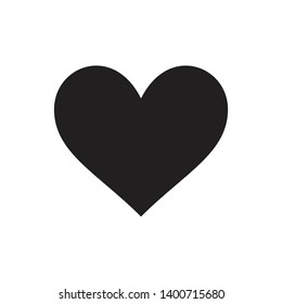 Flat Heart Love Icon Vector Illustration