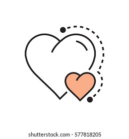 Flat Heart mini Icon dots style