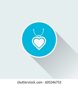 flat heart necklace icon