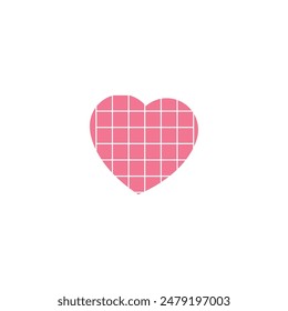 Corazón plano color rosa diseño editable fondo libre Imagen de Vector