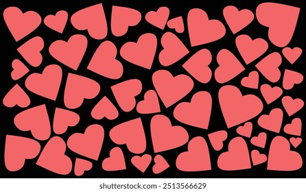 flat heart shape background meterial, love background wallpaper