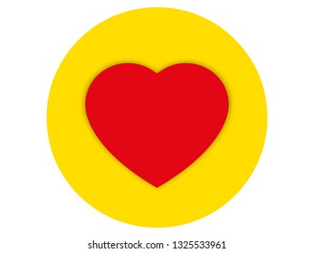 Flat Heart Shape icon.Vector