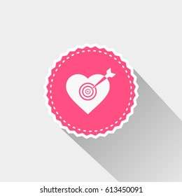 flat heart target icon