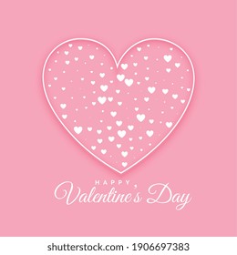 flat hearts decorative valentines day background