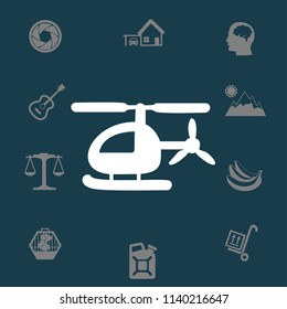 Flat helicopter icon.