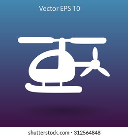 Flat helicopter icon.