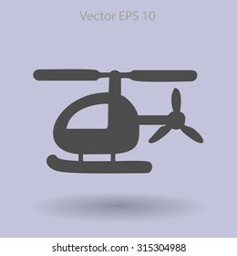 Flat helicopter icon.