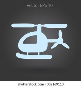 Flat helicopter icon.