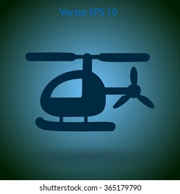 Flat helicopter icon.